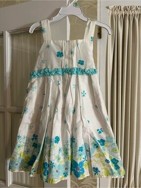 NWT— George Little Girls Dress with Turquoise Floral Print